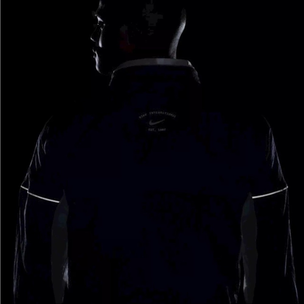 Nike Repel Heritage Blue Packable Hood Full Zip Windbreaker Track Jacket - Picture 4 of 15